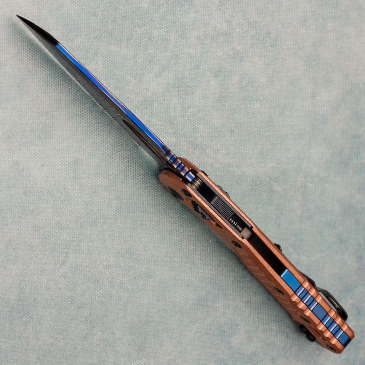 Microtech Marfione Select MSI RAM-LOK Frag Copper Handle Blued