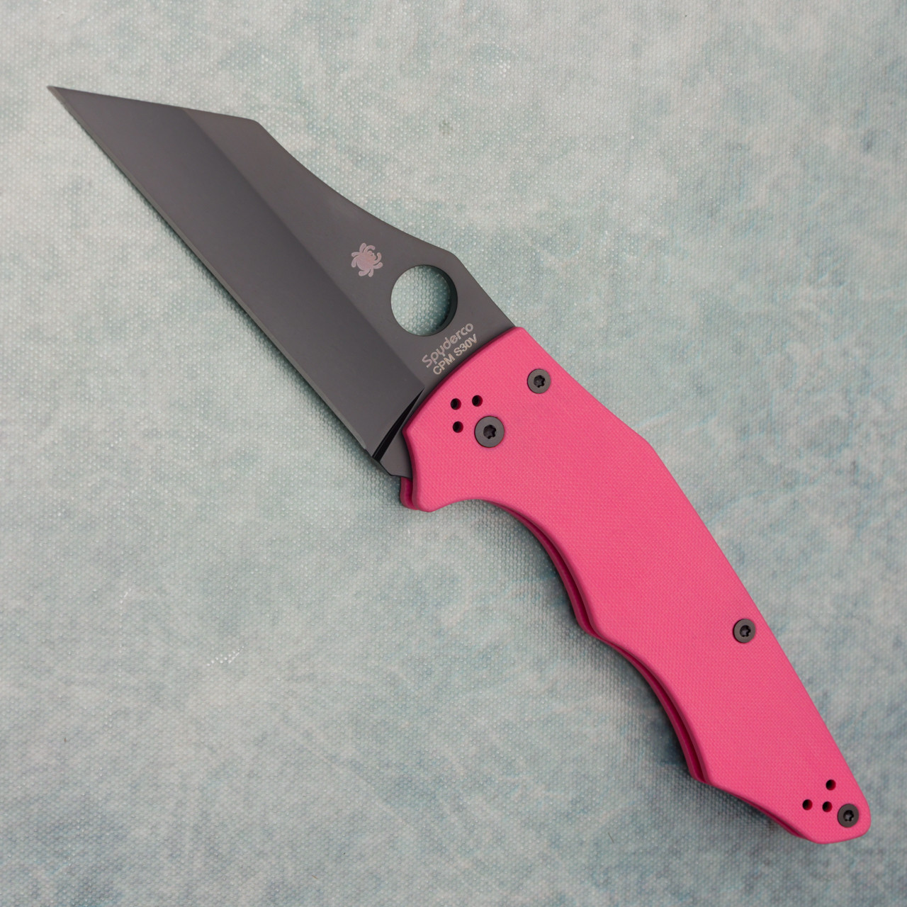 Spyderco Yojumbo Compression Lock Pink G-10 Handle DLC Blade