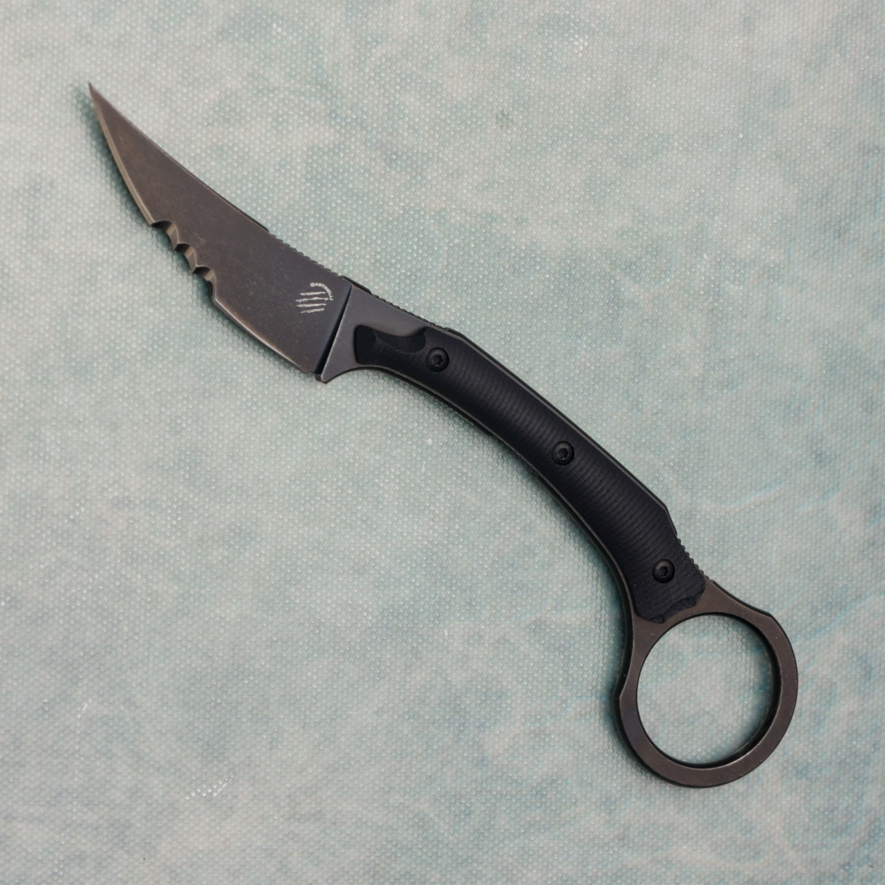 Bastinelli Creations Dopamine Pocket Fixed Blade Black G10 Black