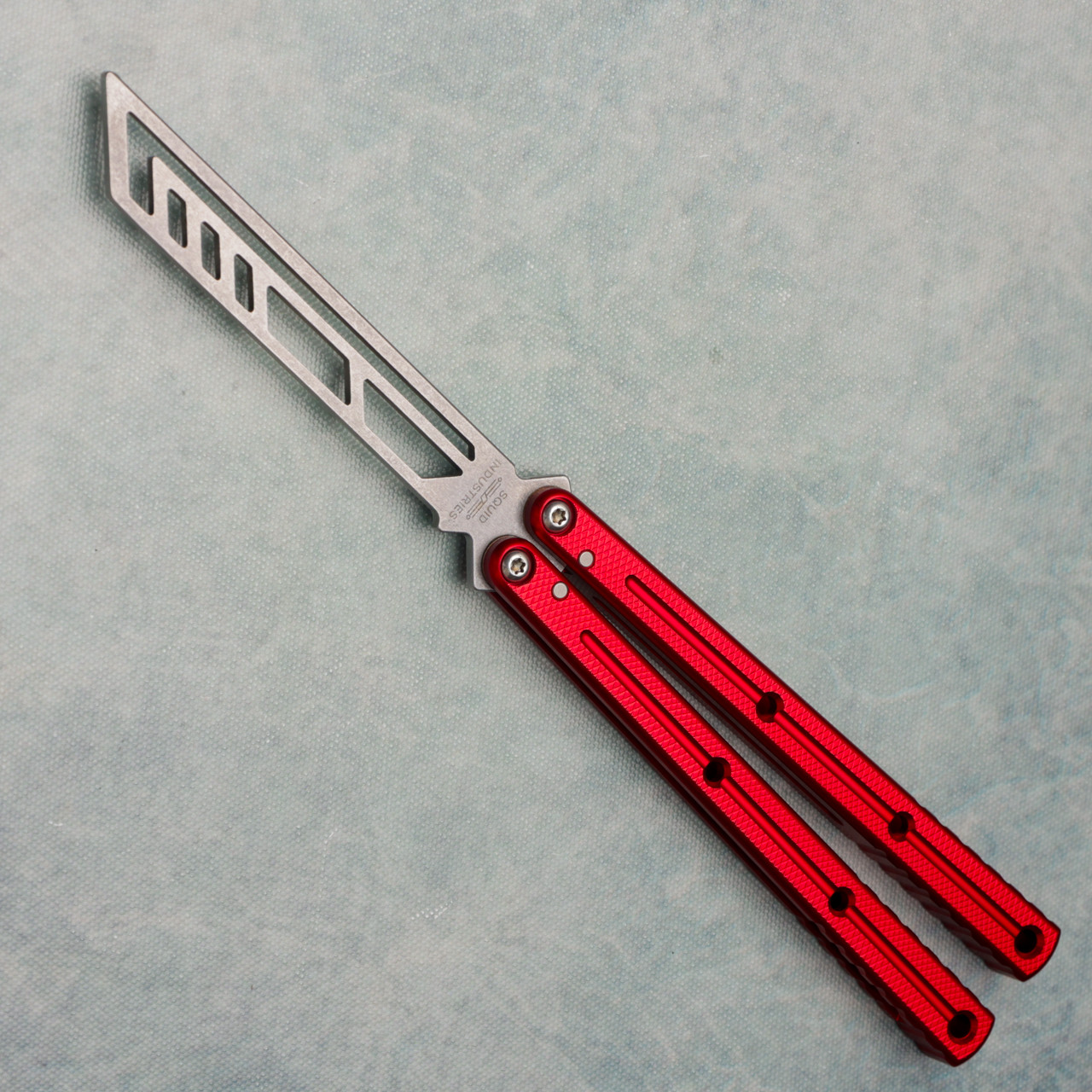Squid Industries Krake Raken V3 Balisong Butterfly Trainer Red