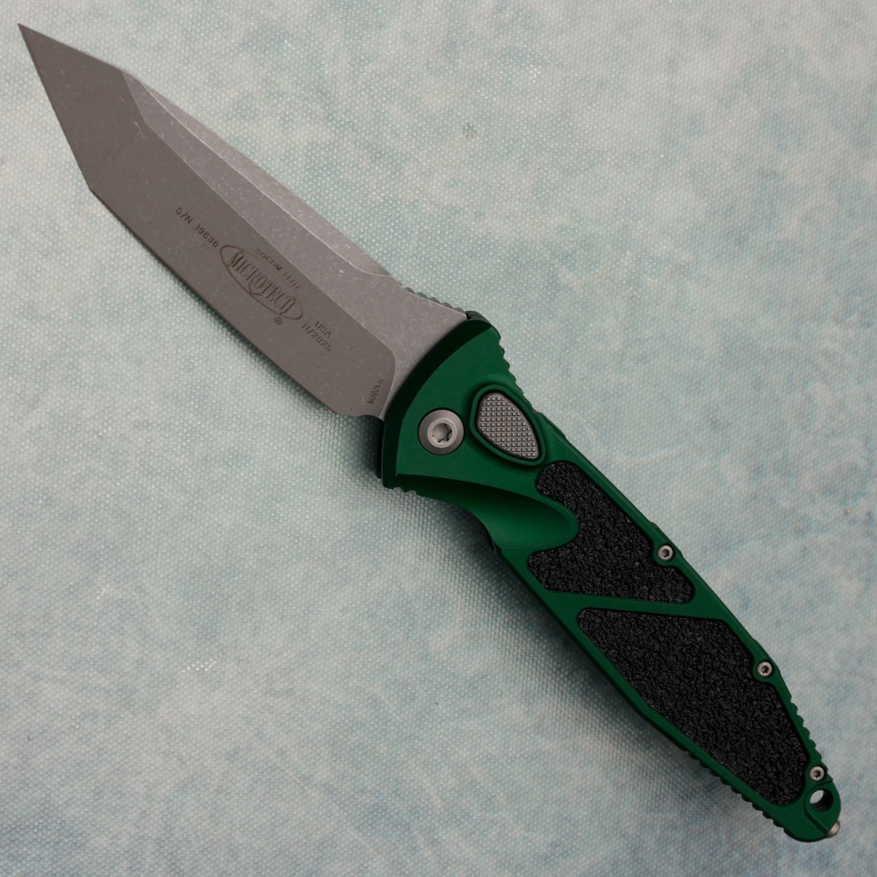 Microtech Socom Elite Auto T/E Emerald Green Apocalyptic Standard