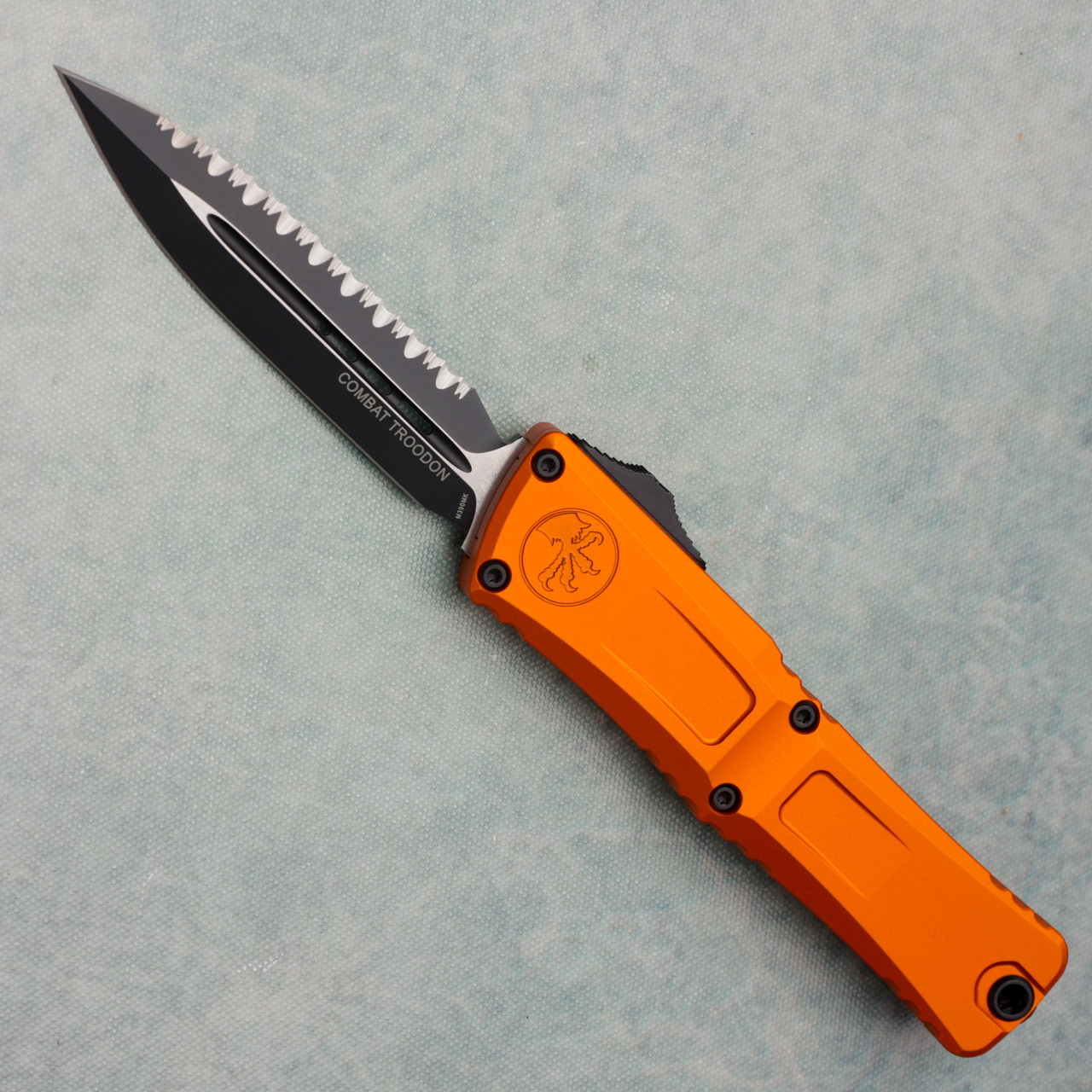Microtech Combat Troodon D/E Gen III Orange Full Serrated 1142-3OR