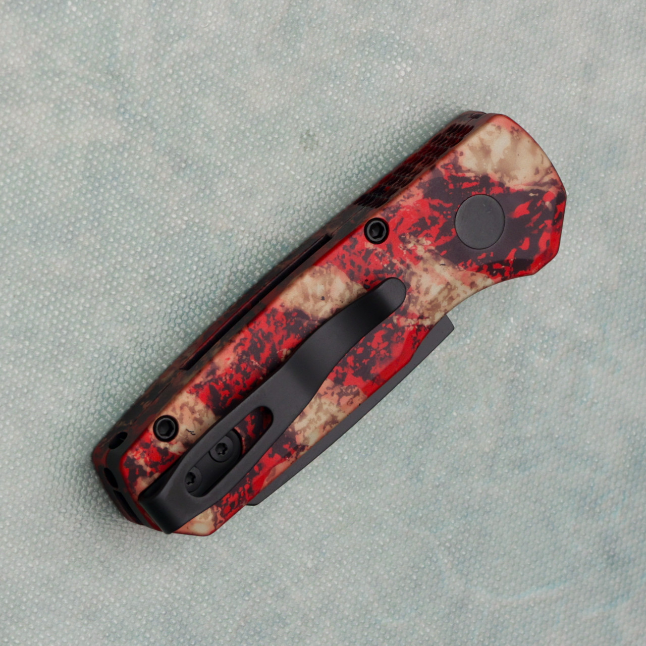 Pro-Tech Runt 5 Reverse Tanto Crimson Tiger Camo Handle DLC