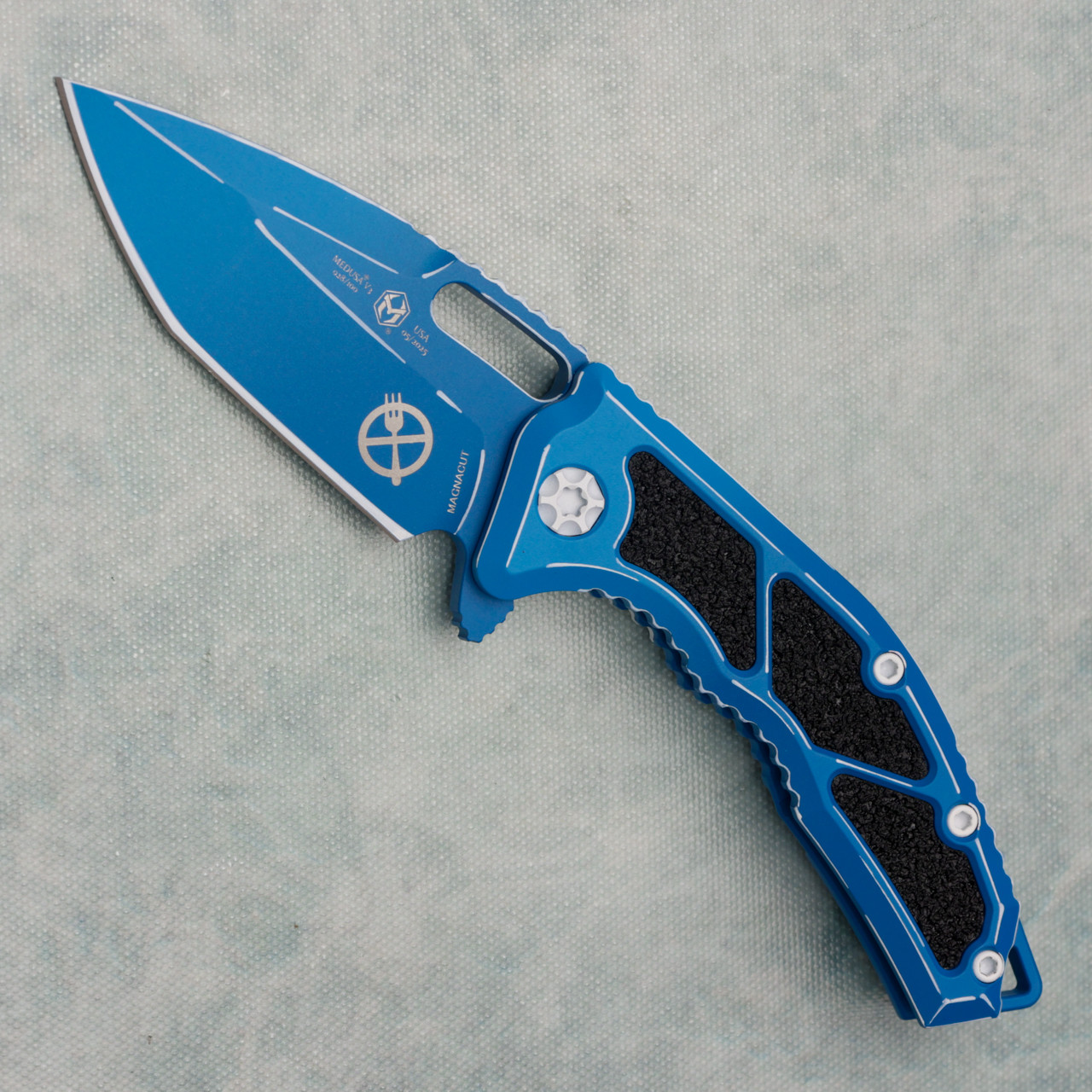 Heretic Knives Medusa Manual Tanto No Forks Cel Shading w/ Black