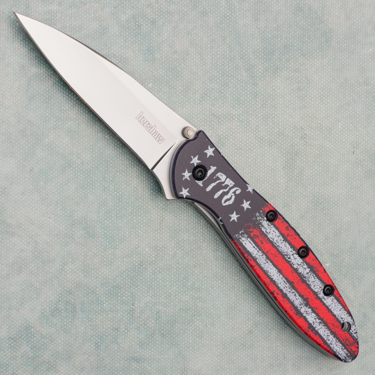 Kershaw Leek Assisted Liner Lock Betsy Ross Flag Aluminum Handle