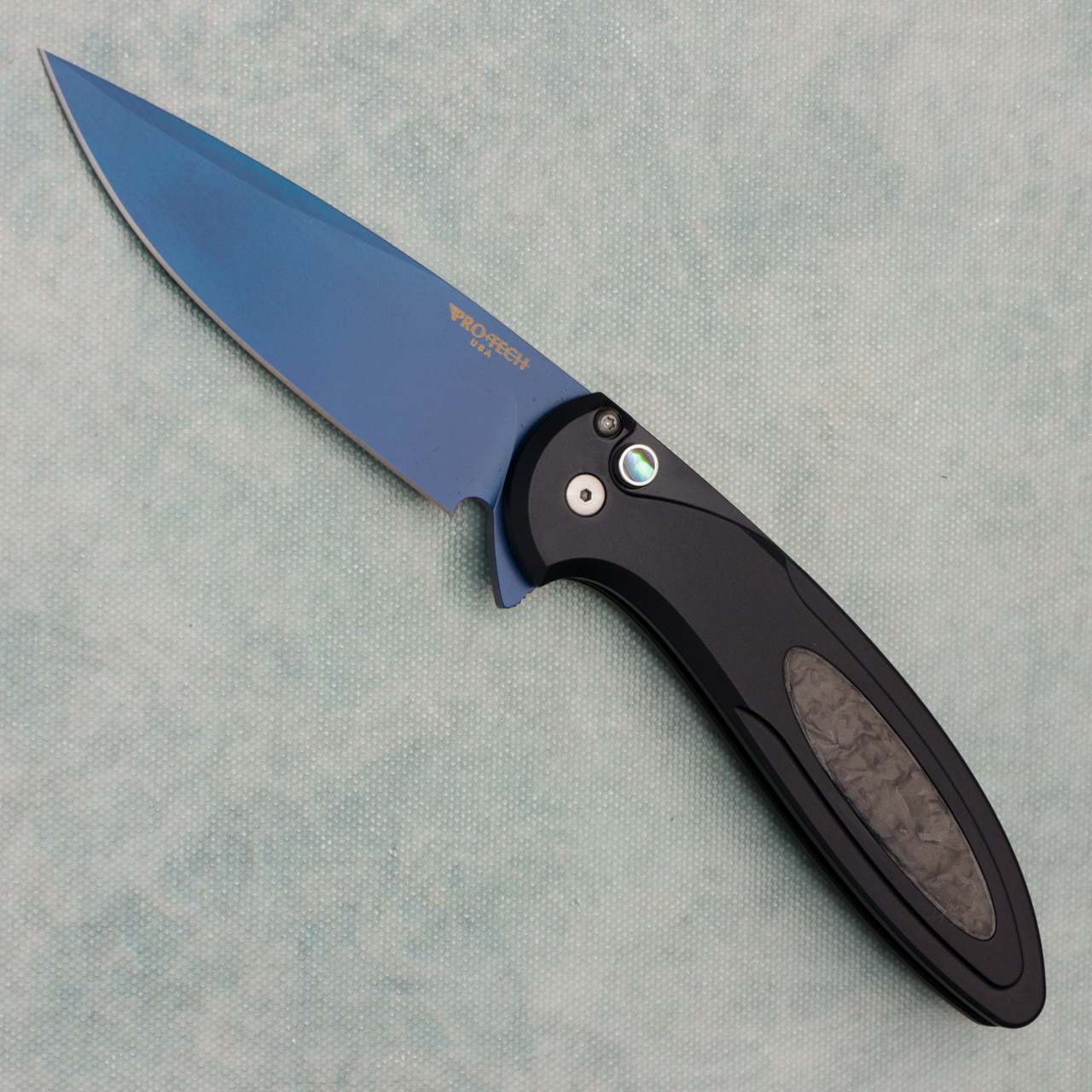 Pro-Tech Cambria 2 Flipper Button Lock Black Aluminum Handles w