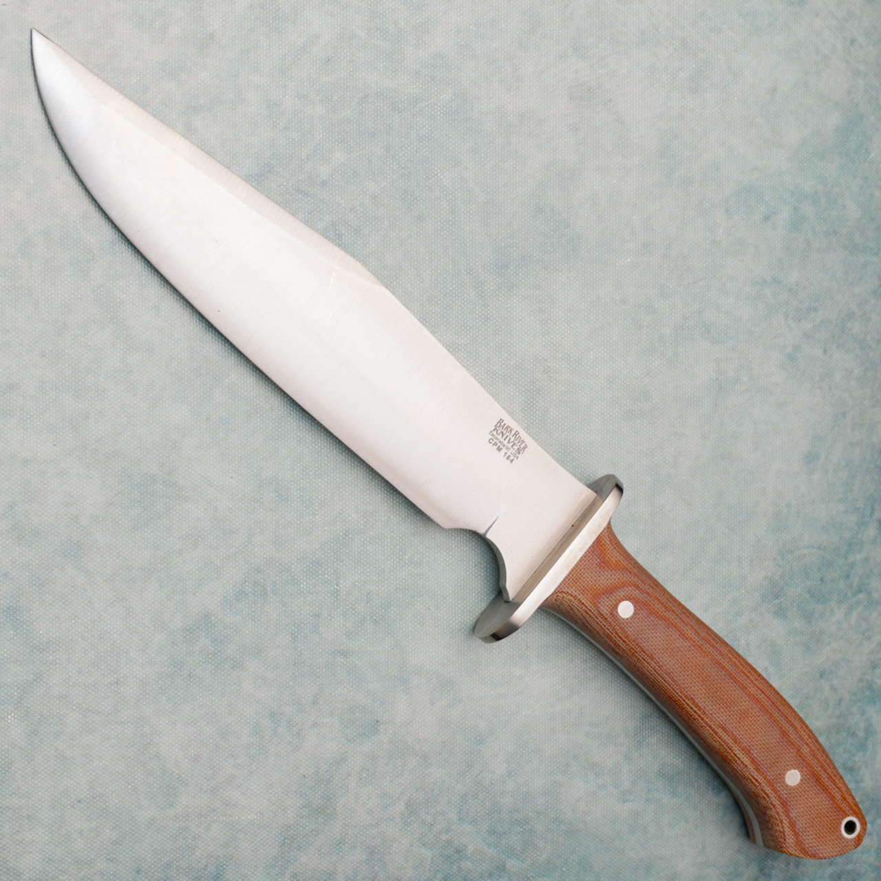 Bark River Highwayman IV Fixed Blade Natural Canvas Micarta Handle