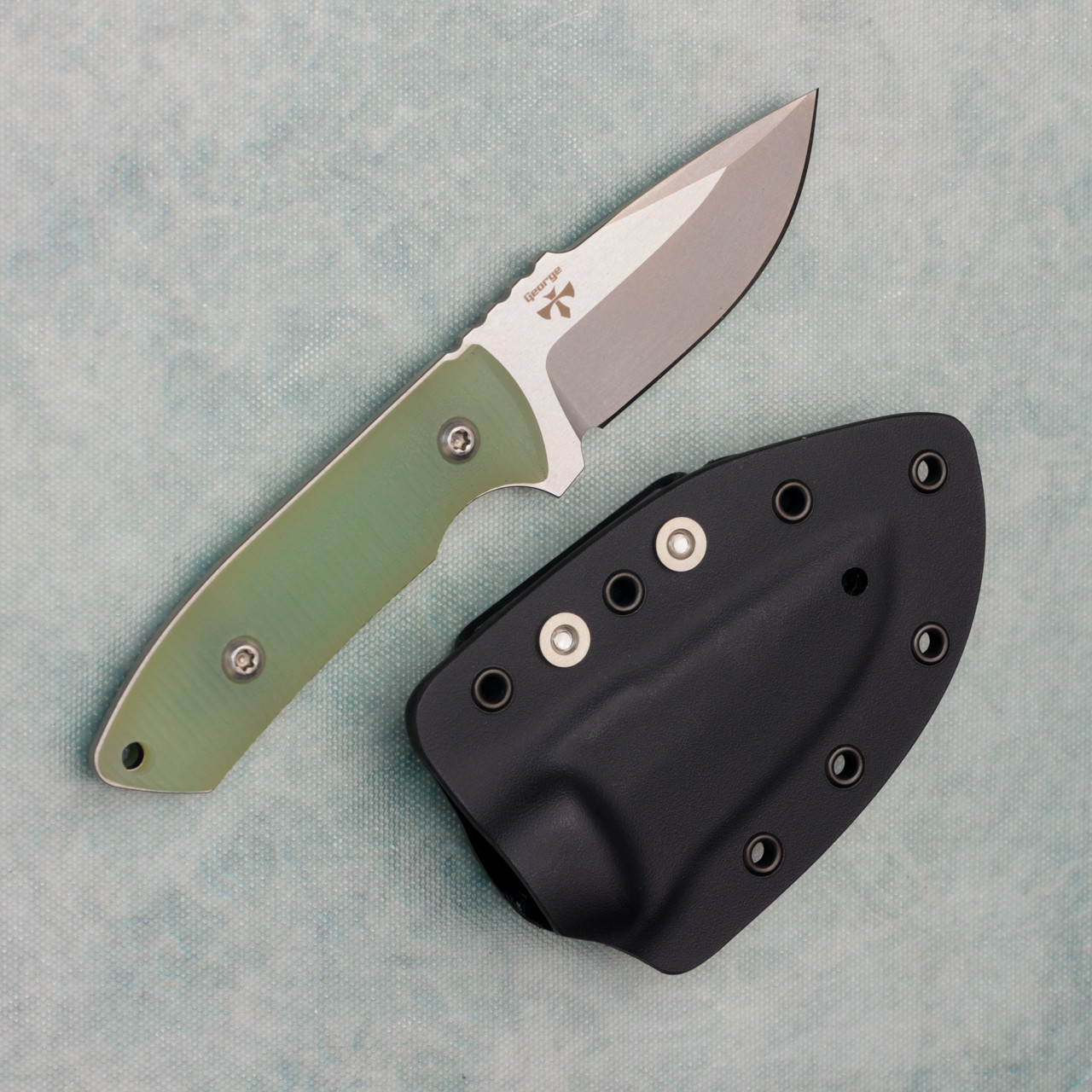 Pro-Tech Les George SBR Fixed Blade Natural G-10 Handle Stonewash
