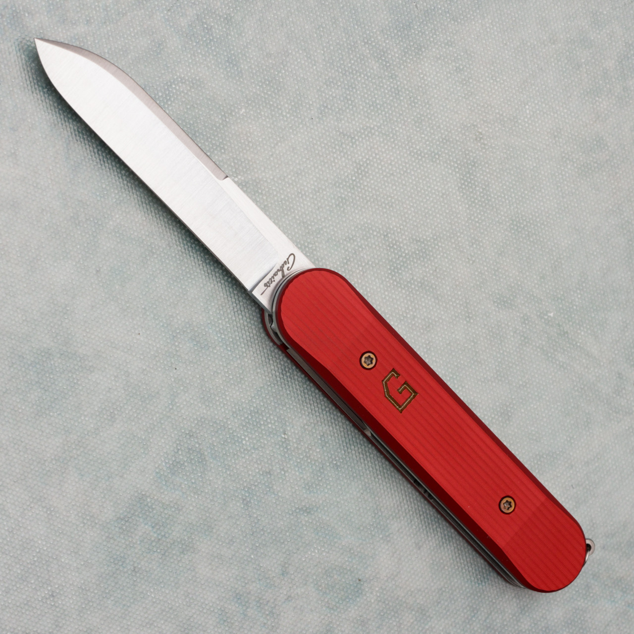 Chuck Gedraitis Ghost Scale Release Switchblade Red Aluminum