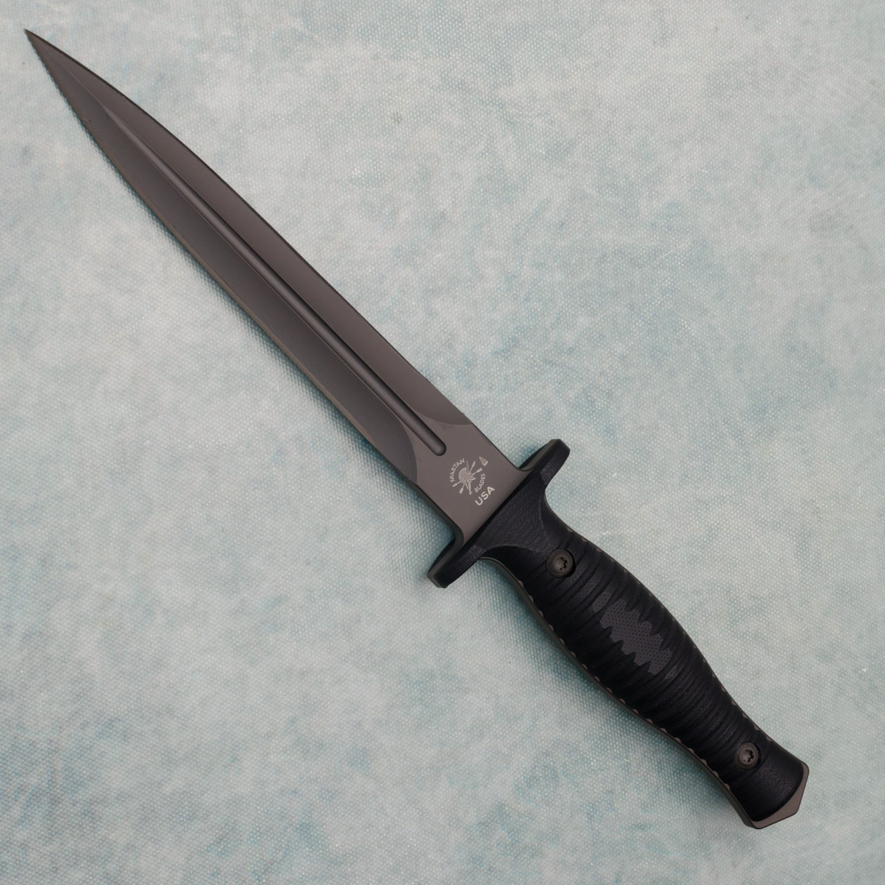 Spartan Blades Les George V14 Combat Dagger Fixed Blade Black G10