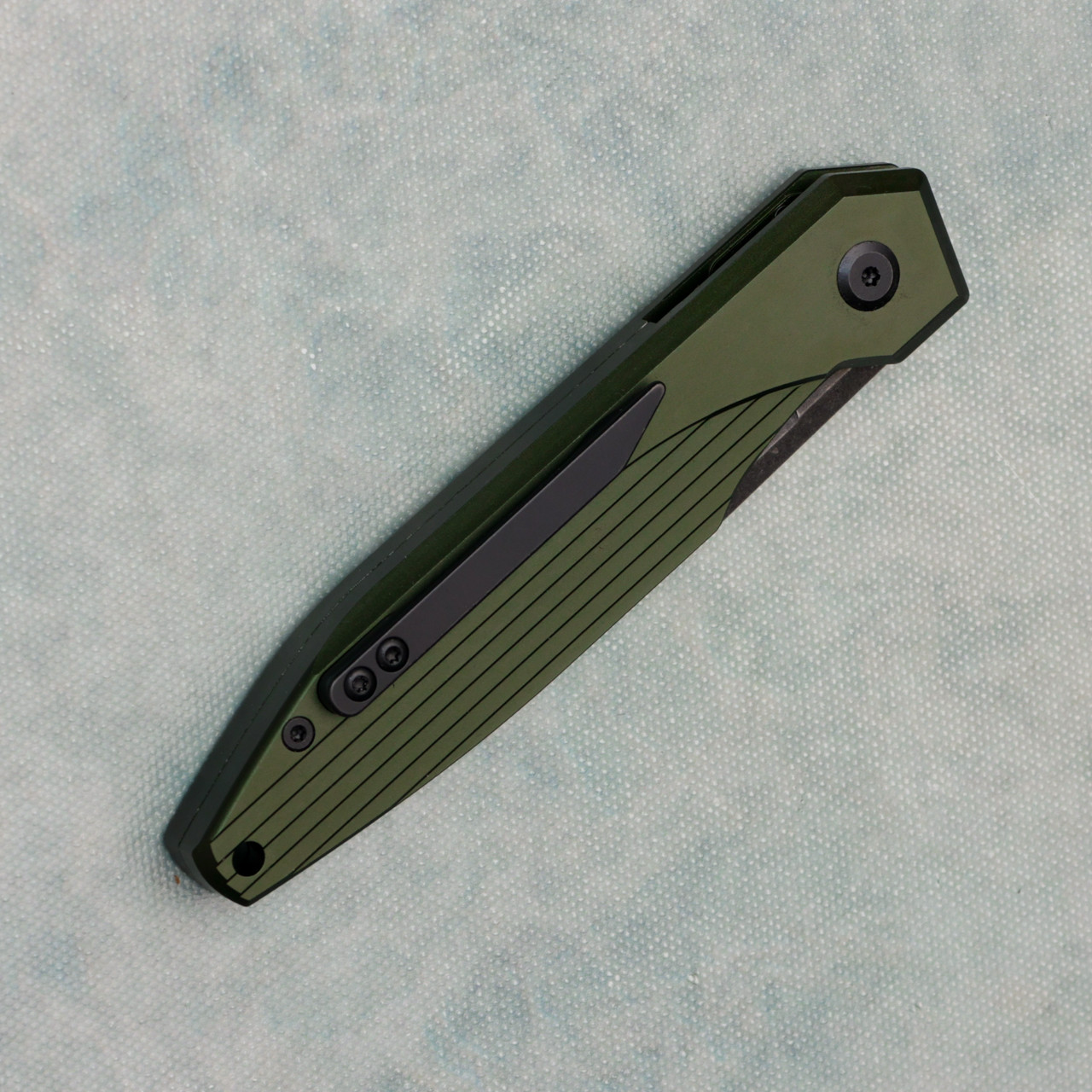 AKC X-treme Dandy Auto Green Handle Blackwash Blade DANDY-GB