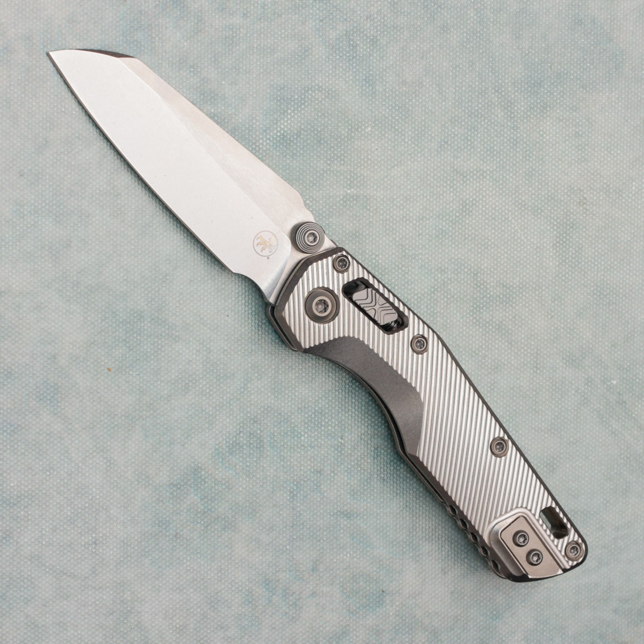 Mirco-Tools Triomphe de l'amour 12インチ Microtech Marfione Select MSI Mini RAM-LOK Fluted Titanium Handle