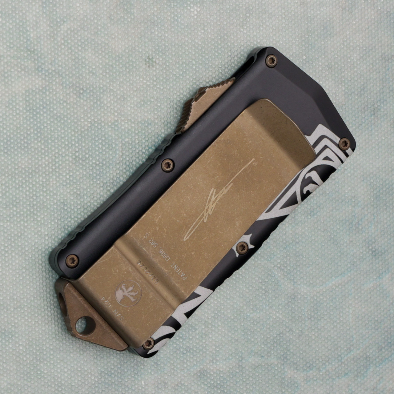 Microtech Exocet T/E Dead Man's Hand Bronze Apocalyptic Standard