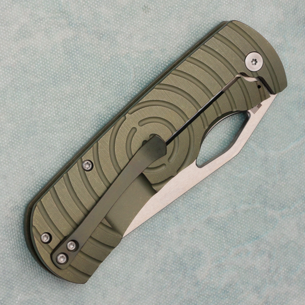 McNees Knives Dixon Frame Lock Green/Bronze Shockwave Titanium