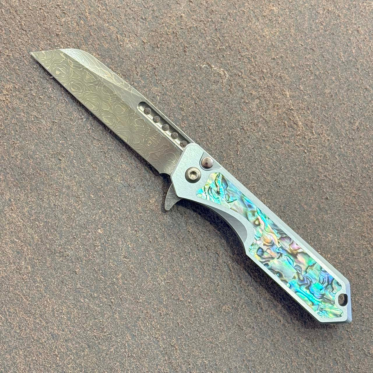 Heretic Knives Jinn Manual Custom Button Lock Titanium Handle w