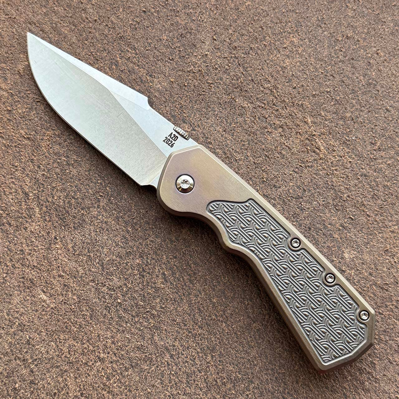 A2D Attn2Detail Mercantile Delta Framelock Folder Titanium Handle