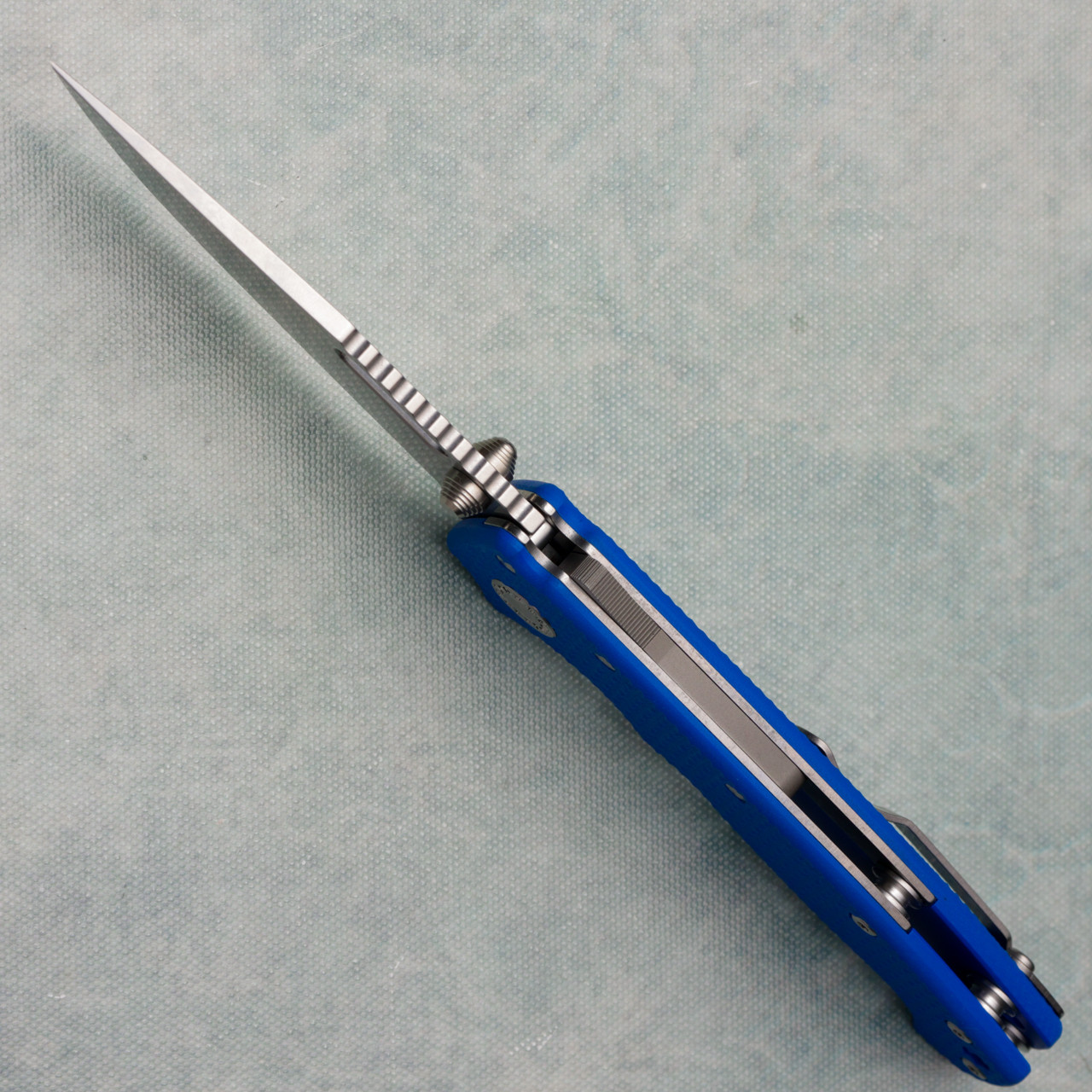 Demko MG AD20i Slim Shark Lock Blue G10 Handle Stonewash Clip