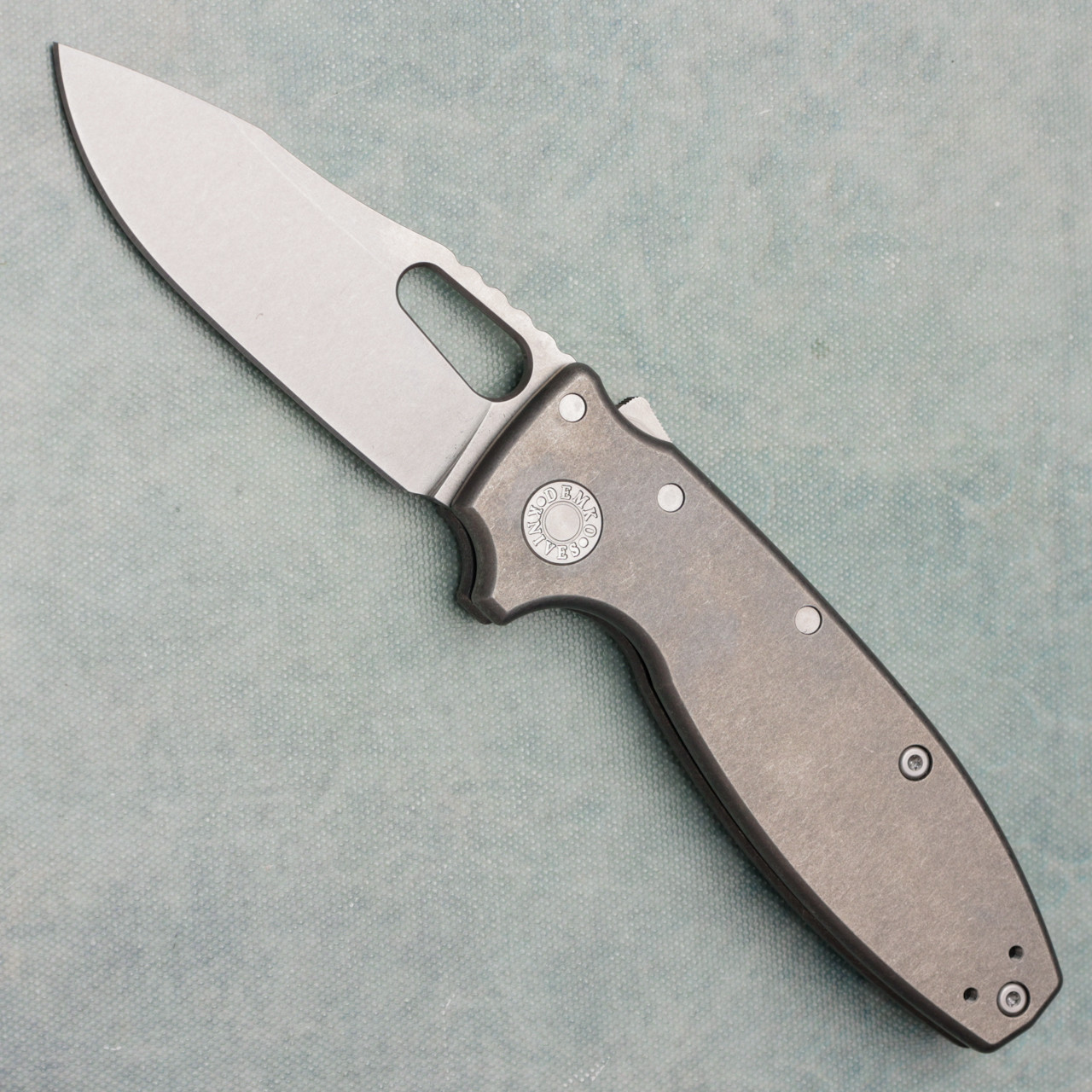 Demko Shark-A-Tac Shark Lock Titanium Handle Stonewash CPM