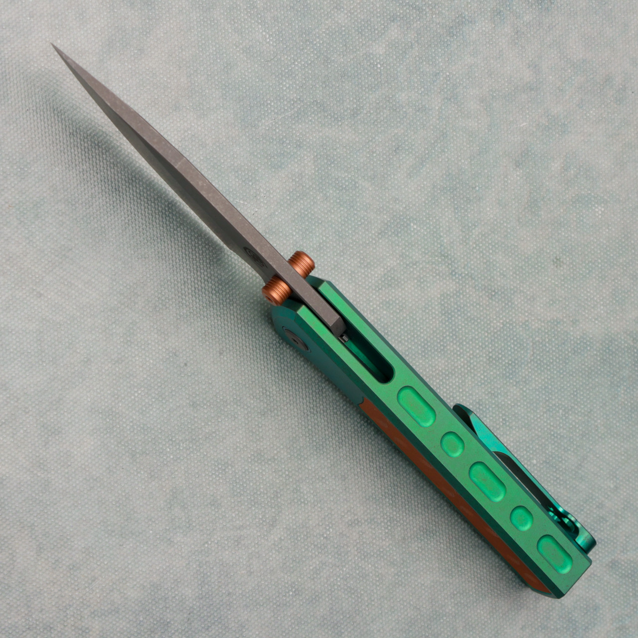Chaves Knives Scapegoat Street Framelock S/E Green Titanium Handle