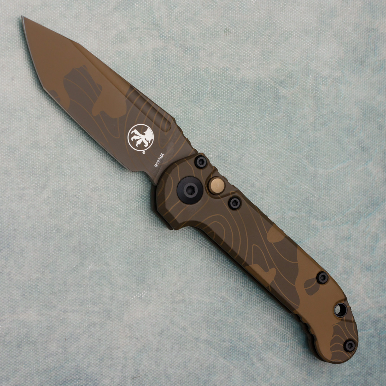 Microtech LUDT T/E Gen III Smooth Handle Topographic Badlands Camo