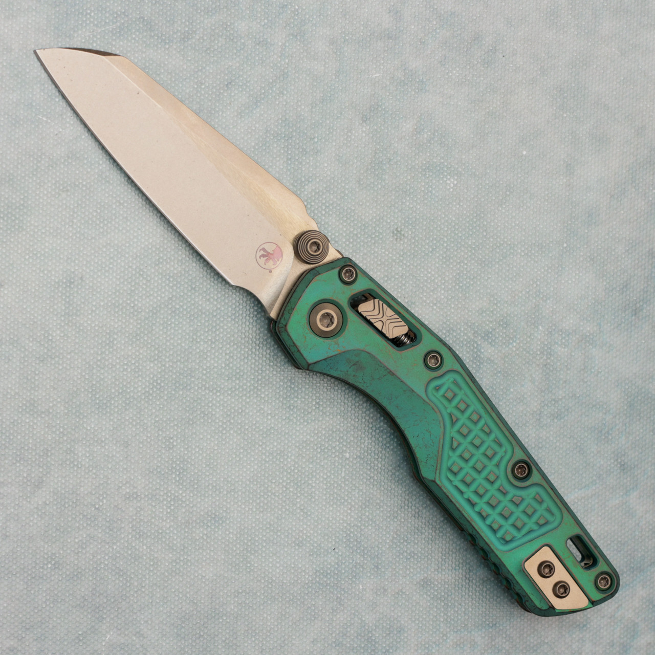 Microtech Marfione Select MSI Mini RAM-LOK Antique Green Frag