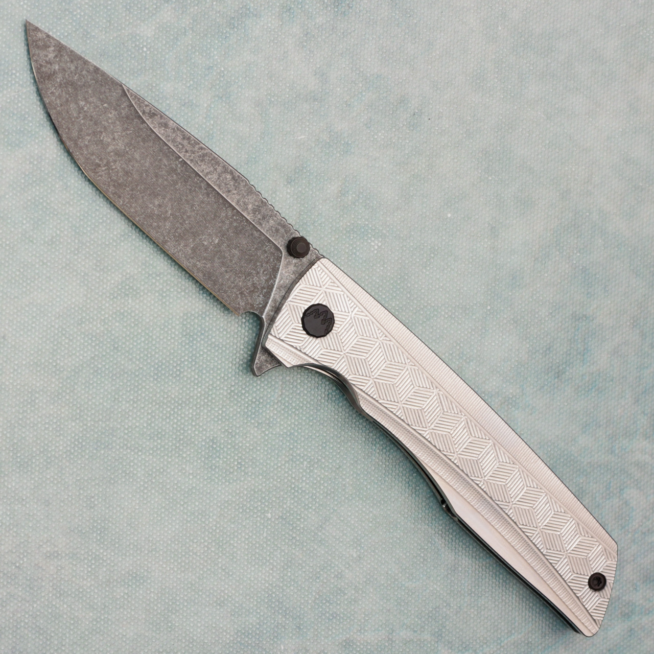 ヘムロック HEMLOCK Rob Johnsons Hemlock Frame Lock 3D Cubes Titanium Handles Acidwash