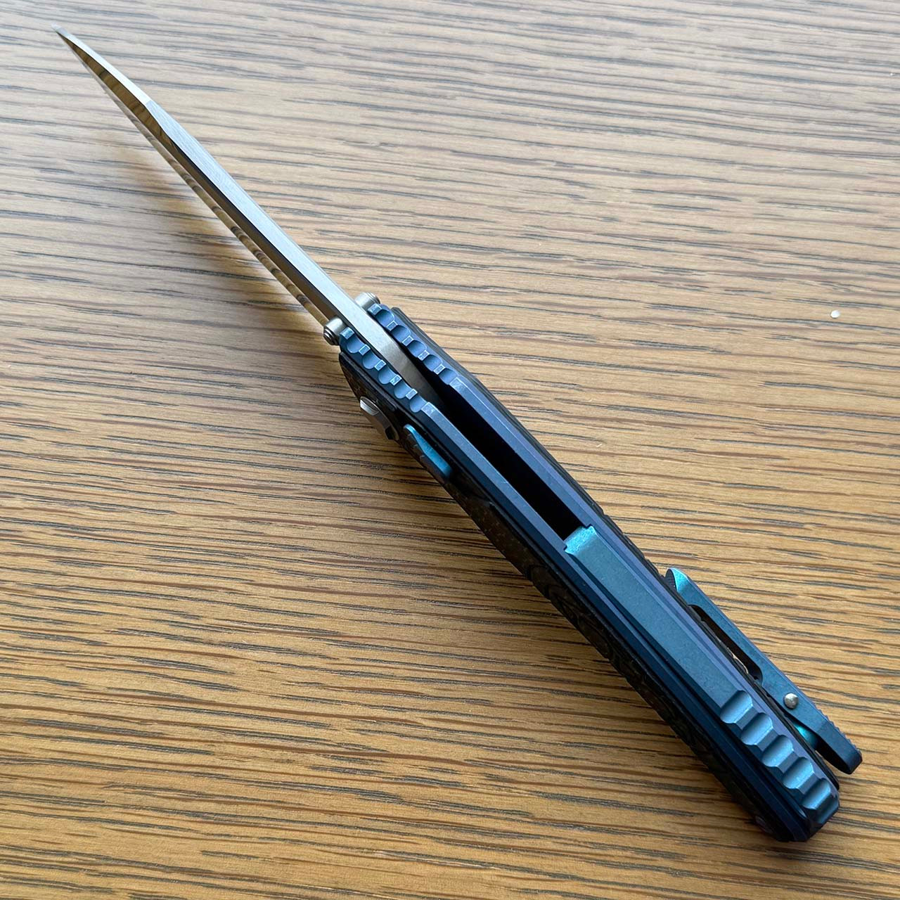 G&G Hawk Talon Hawk Lock w/Toggle Detent Blue Titanium Handle w