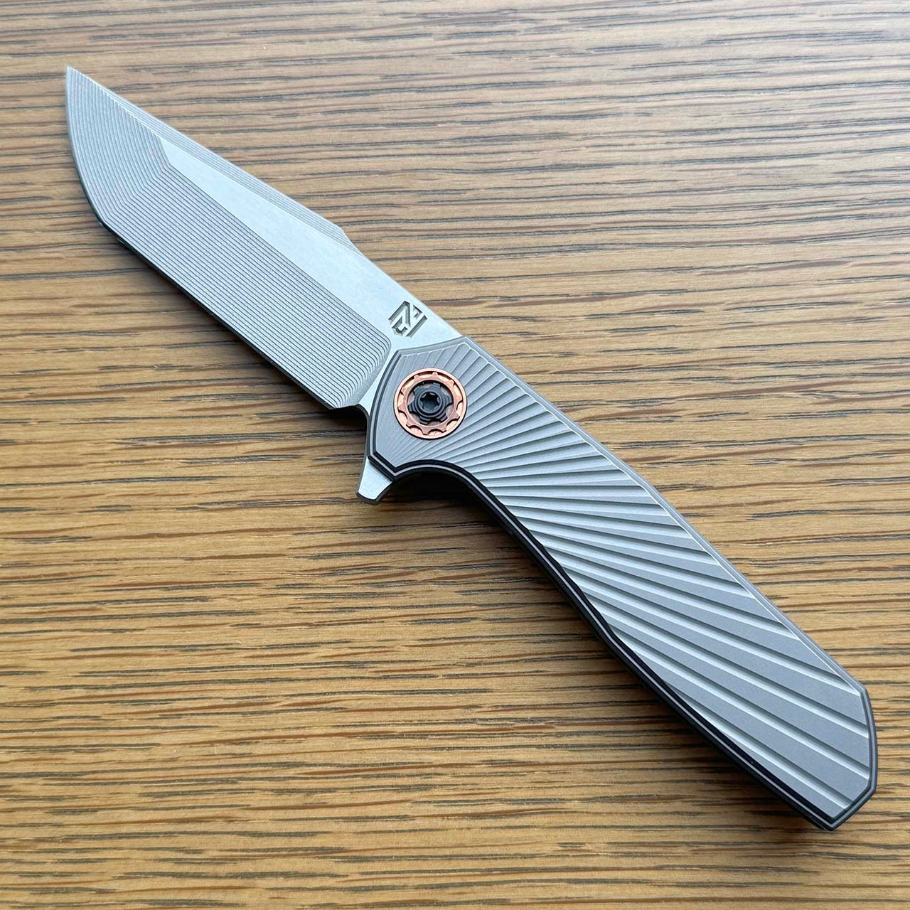 NCC Knives Ragnarok V1 Frame Lock Flipper Gun Metal Gray Array
