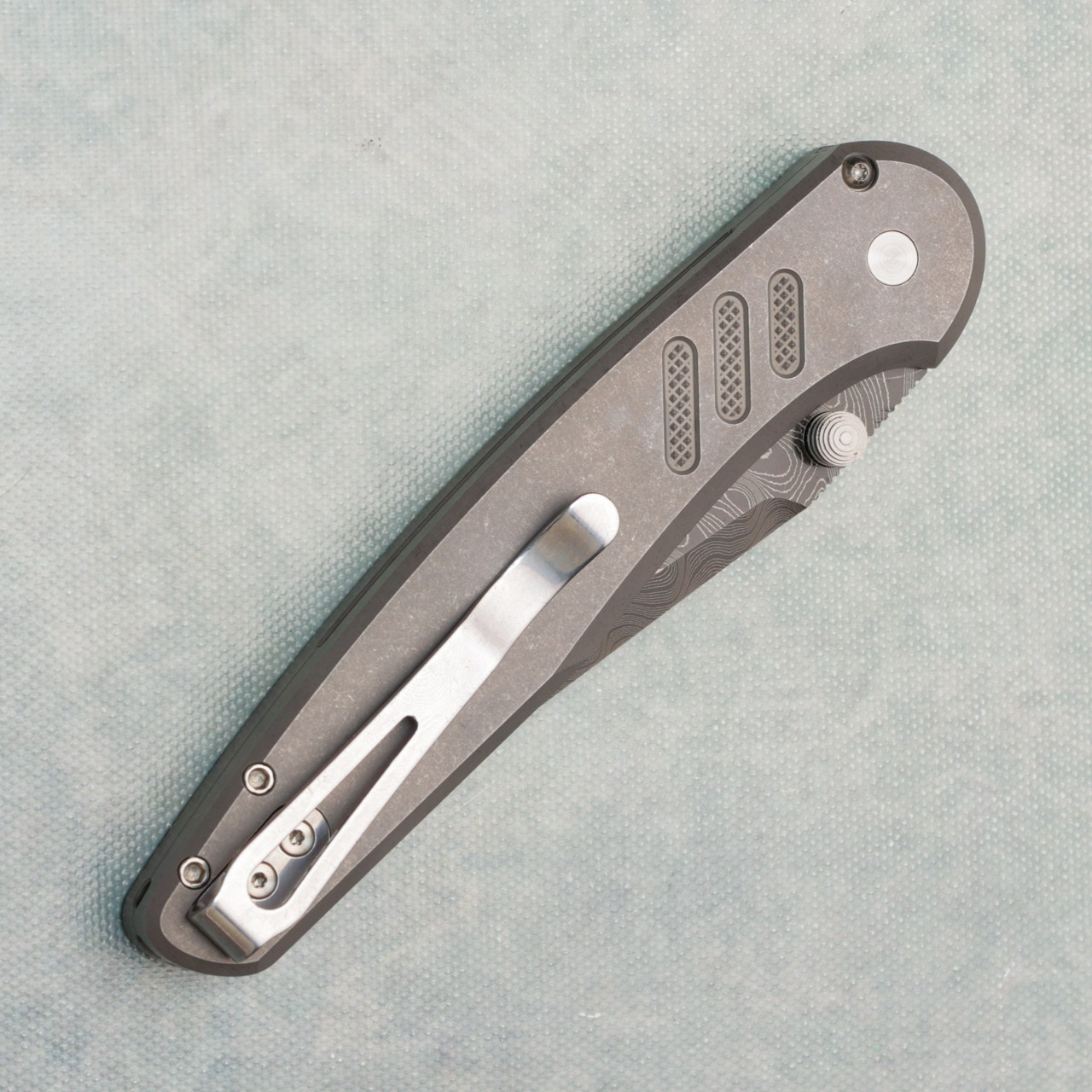 Pro-Tech Avalon Button Lock Knurled 17-4 Stainless Steel Handle