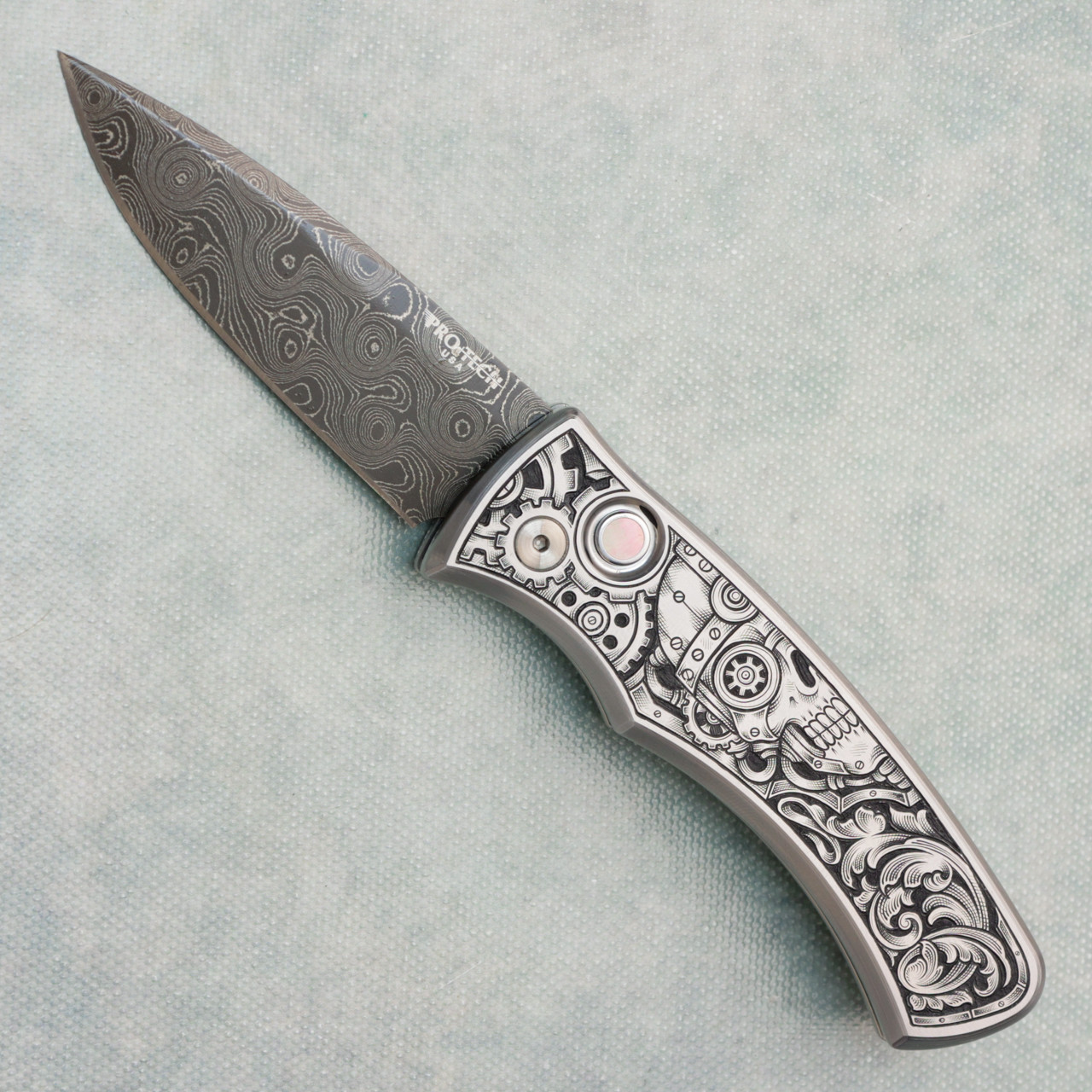 Pro-Tech Duke 2 Auto Steampunk Ultimate Custom Satin 17-4