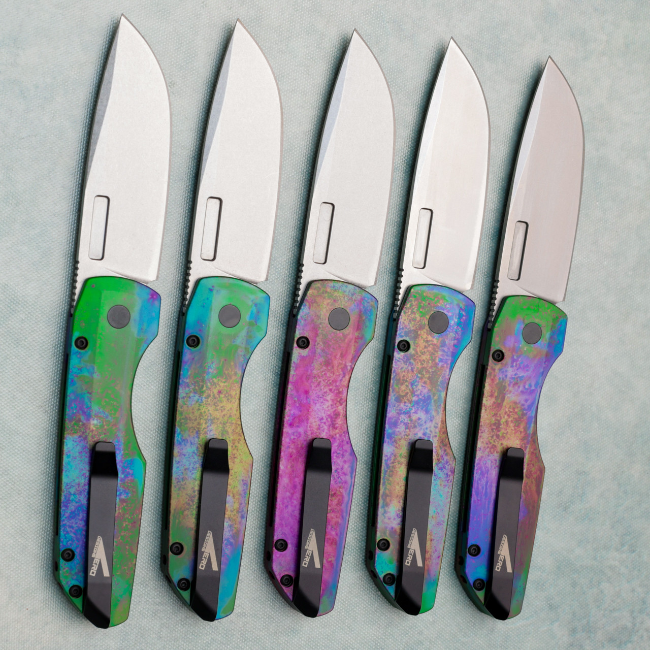 TOMY FEATHER MAGNA フェザーマグナ　新品未使用 Pro-Tech Vero Synapse 2 Northern Lights Anodized Handles Stonewash