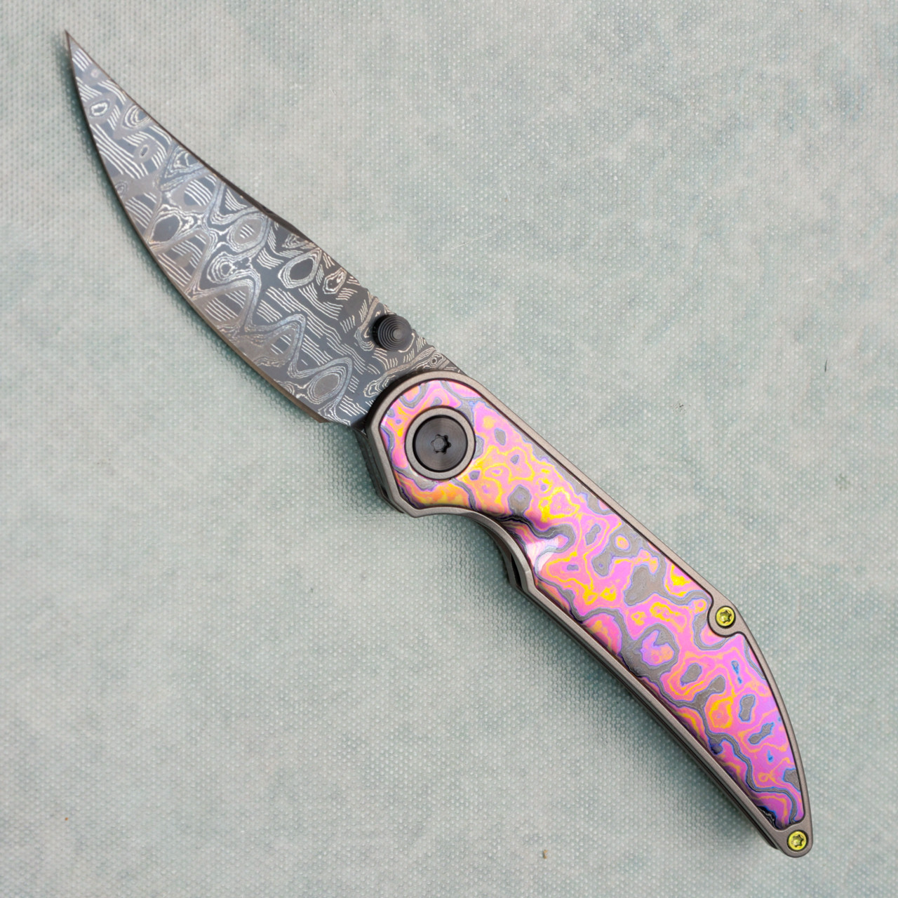 Hypercut Manufacturing Custom Bikkhu Liner Lock Titanium Handle w