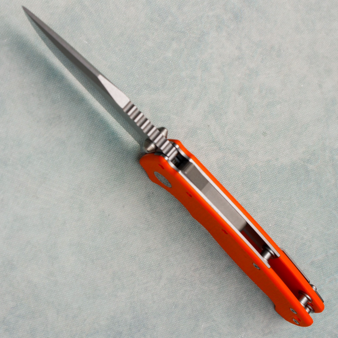 Demko MG AD20 XXX Clip Point Shark Lock Orange G10 Handle