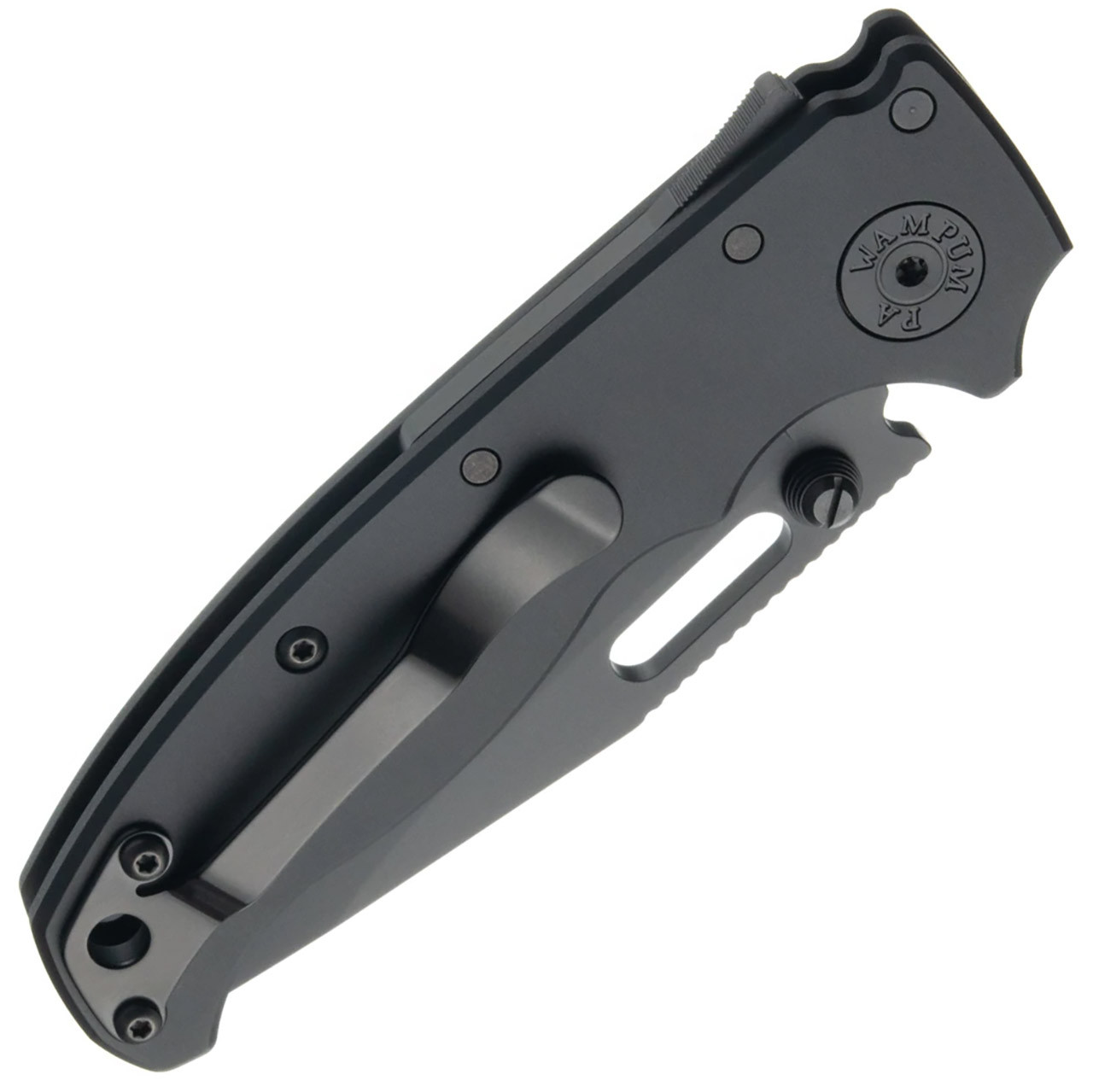 Demko AD-20.5 Stealth Shark Lock Clip Point Black Aluminum Handle