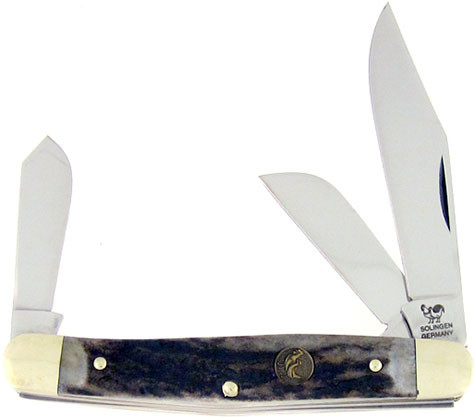 Hen & Rooster Bertram Cutlery Stockman Genuine Stag 313DS American