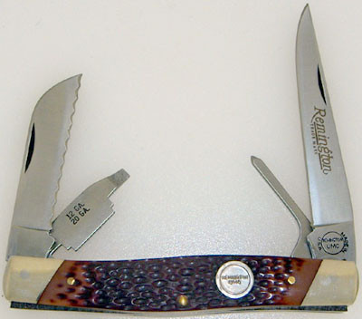 Remington U.M.C. Waterfowl Knife Brown Jigged Delrin R2 | American 