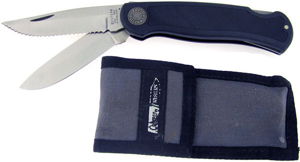 Coleman Western Double Lock Back Hunter Black 954 American Edge Knives