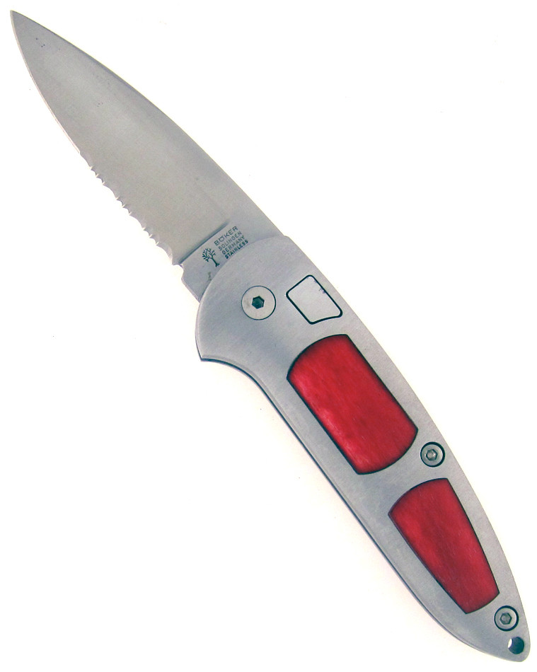 Boker Speed Lock Auto Red Bone Serrated 707RBS | American Edge Knives