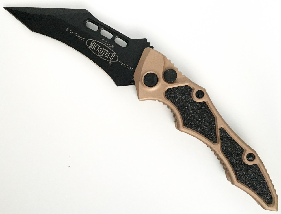 Microtech Vector Auto 2011 Model Tan Black Standard 132-1TA