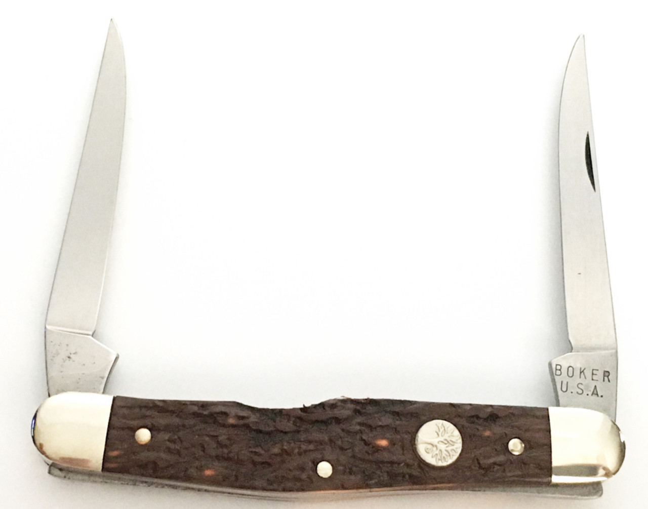 Hammer Brand New York Knife Co USA 3.87 Muskrat Stag Folding