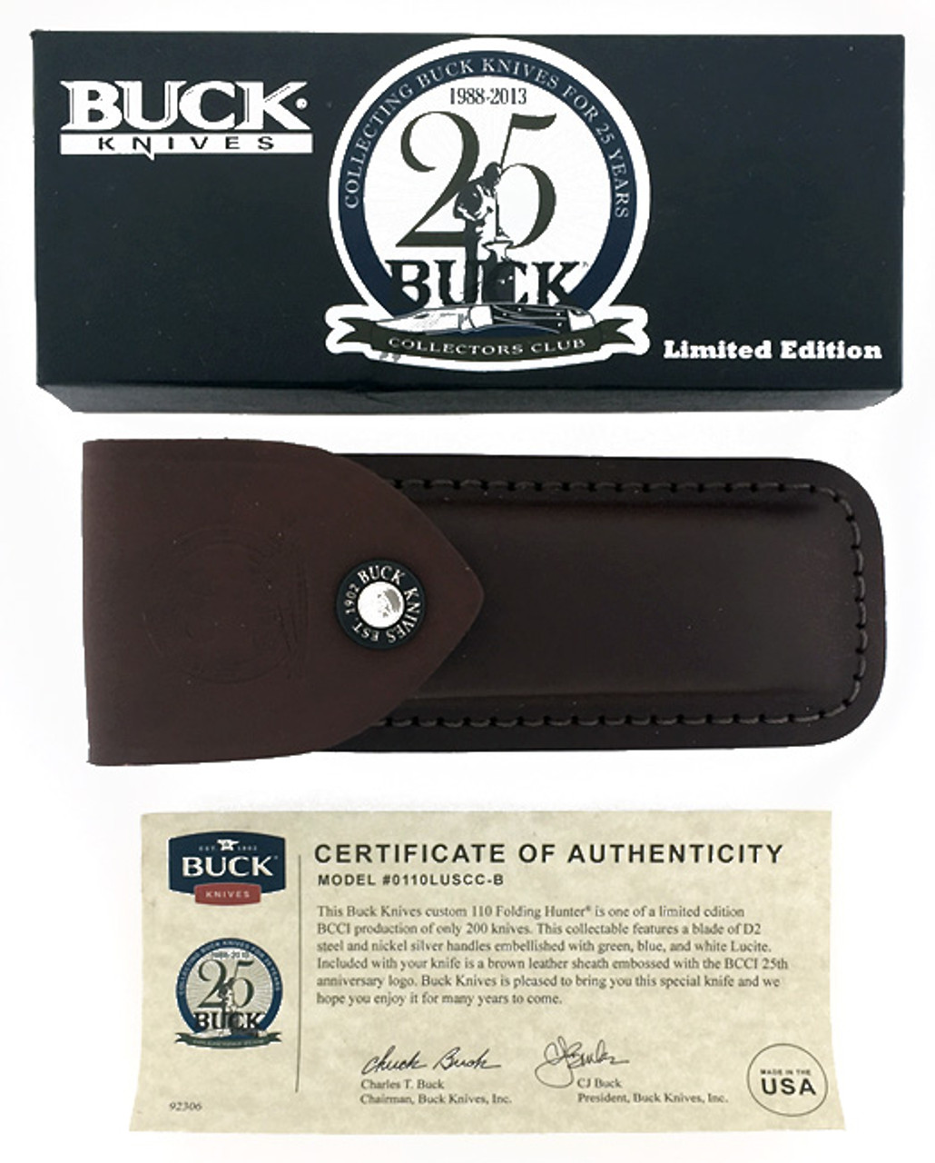 Buck 110 BCCI Collectors Club Folding Hunter 25th Anniversary