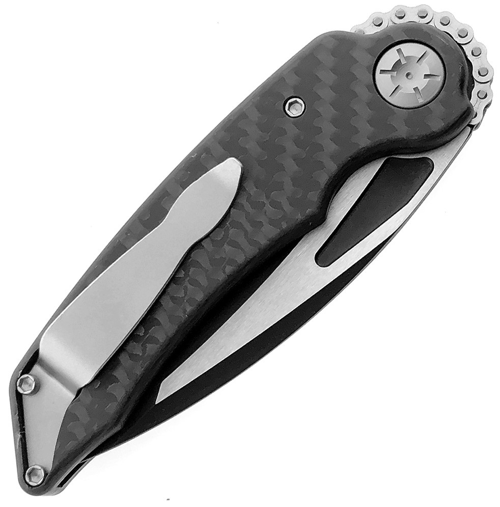 RAT Worx Mini MRX Auto Carbon Fiber Lanyard Cut Body Tanto Two