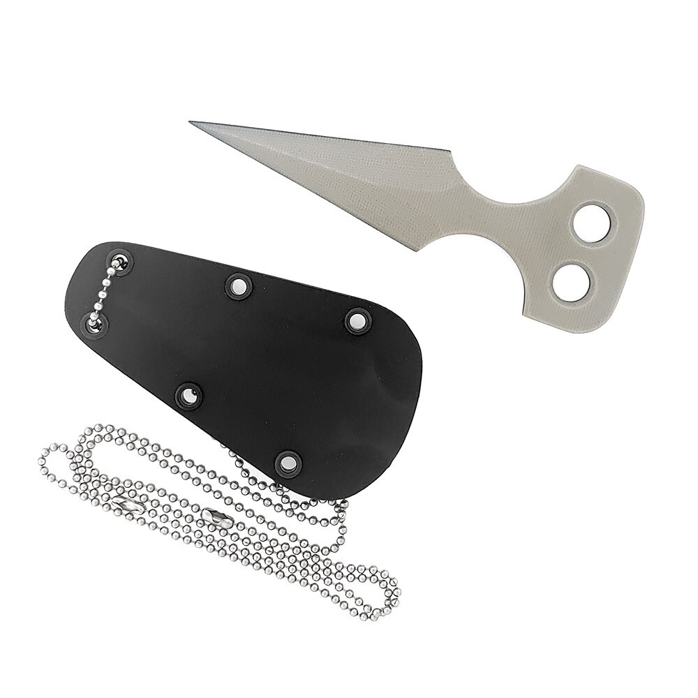 Kim Breed Custom Push Dagger G-10 Neck Knife Green & Tan