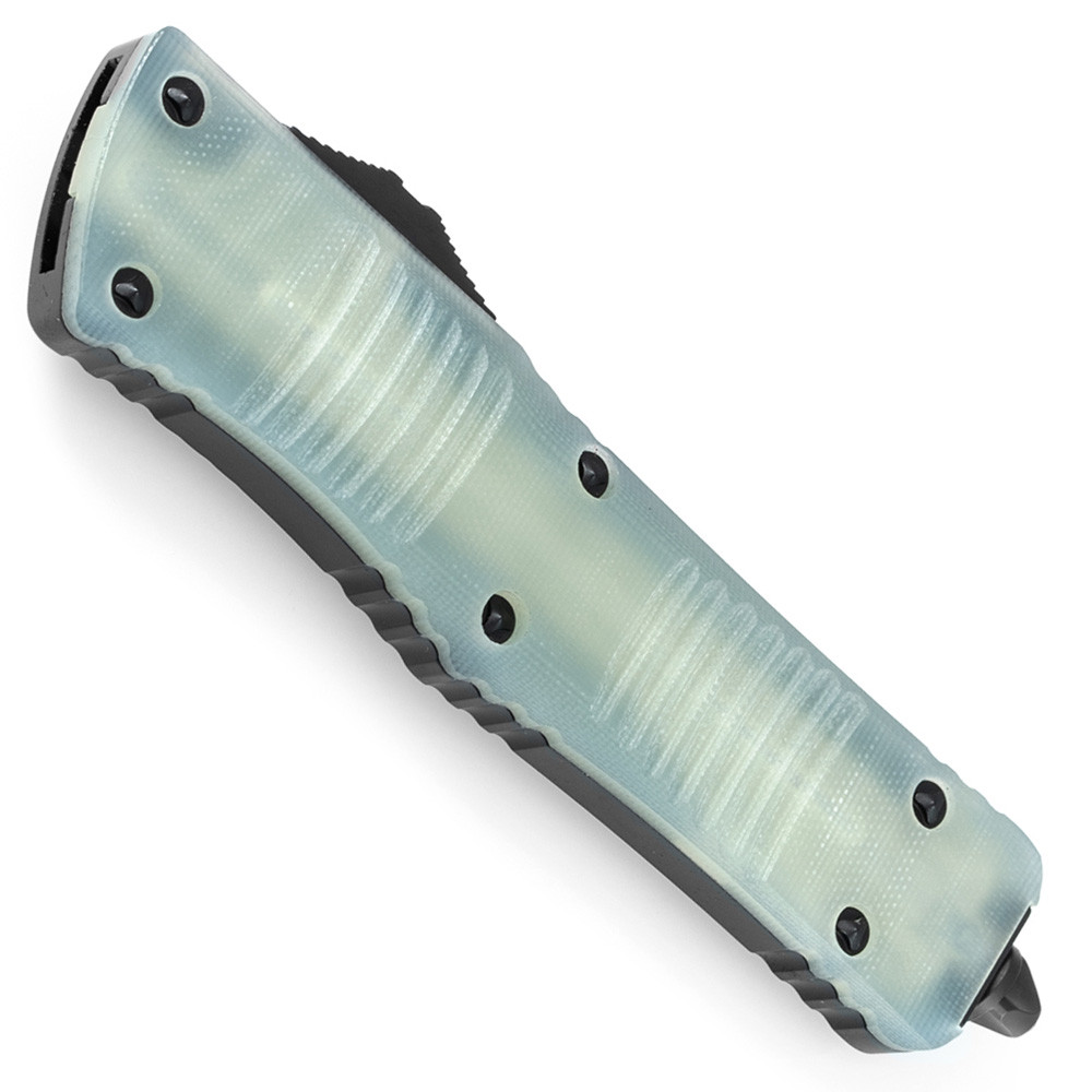 新品未使用T-FIGHT 300S IG G3 保証書付 IGAドーナツダンプ付 Microtech Combat Troodon D/E Jade Green G-10 Composite Top Black