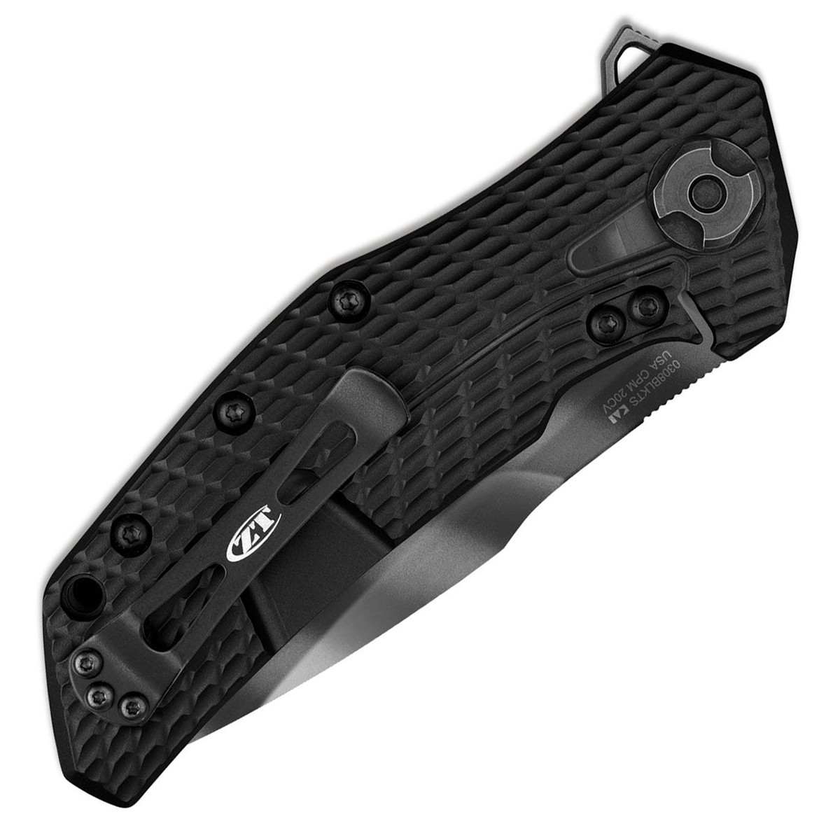 Zero Tolerance 0308BLKTS Frame Lock Flipper Black Titanium Handle