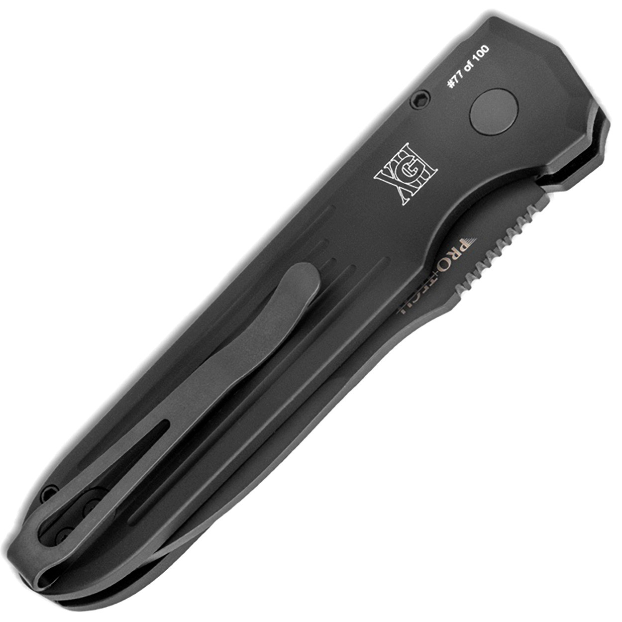 Pro-Tech PDW Invictus Auto Black Handle DLC Blade Green G-10