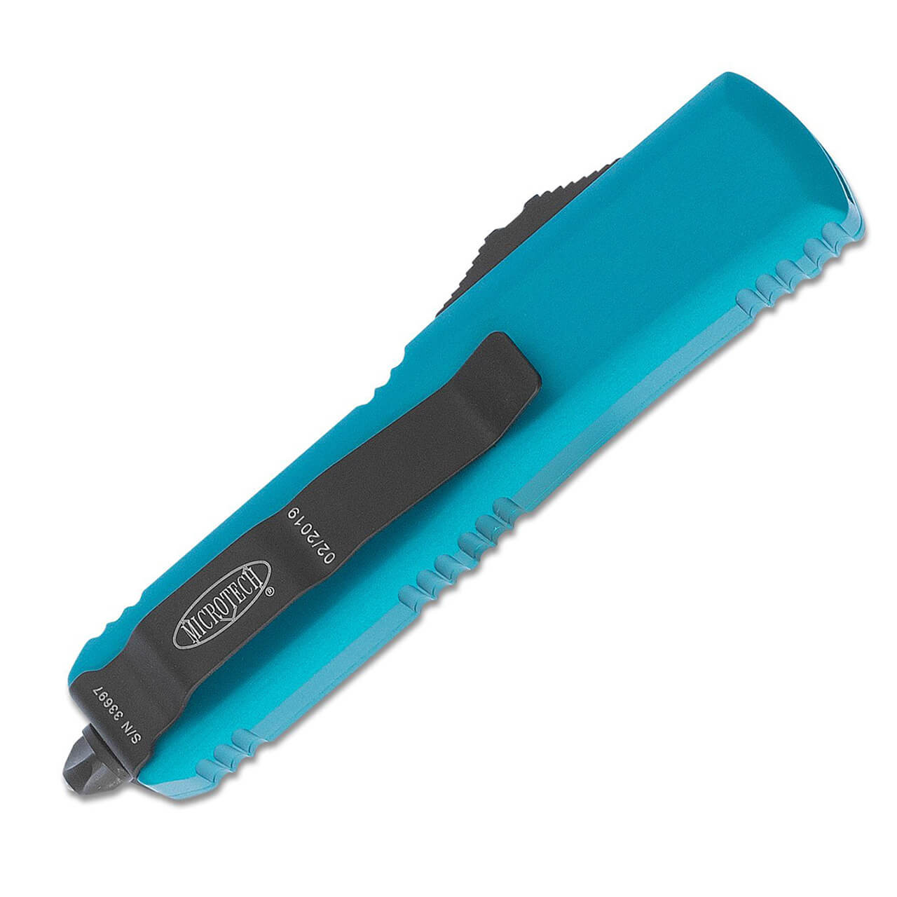 Microtech UTX-85 T/E Turquoise Black Standard 233-1TQ | American