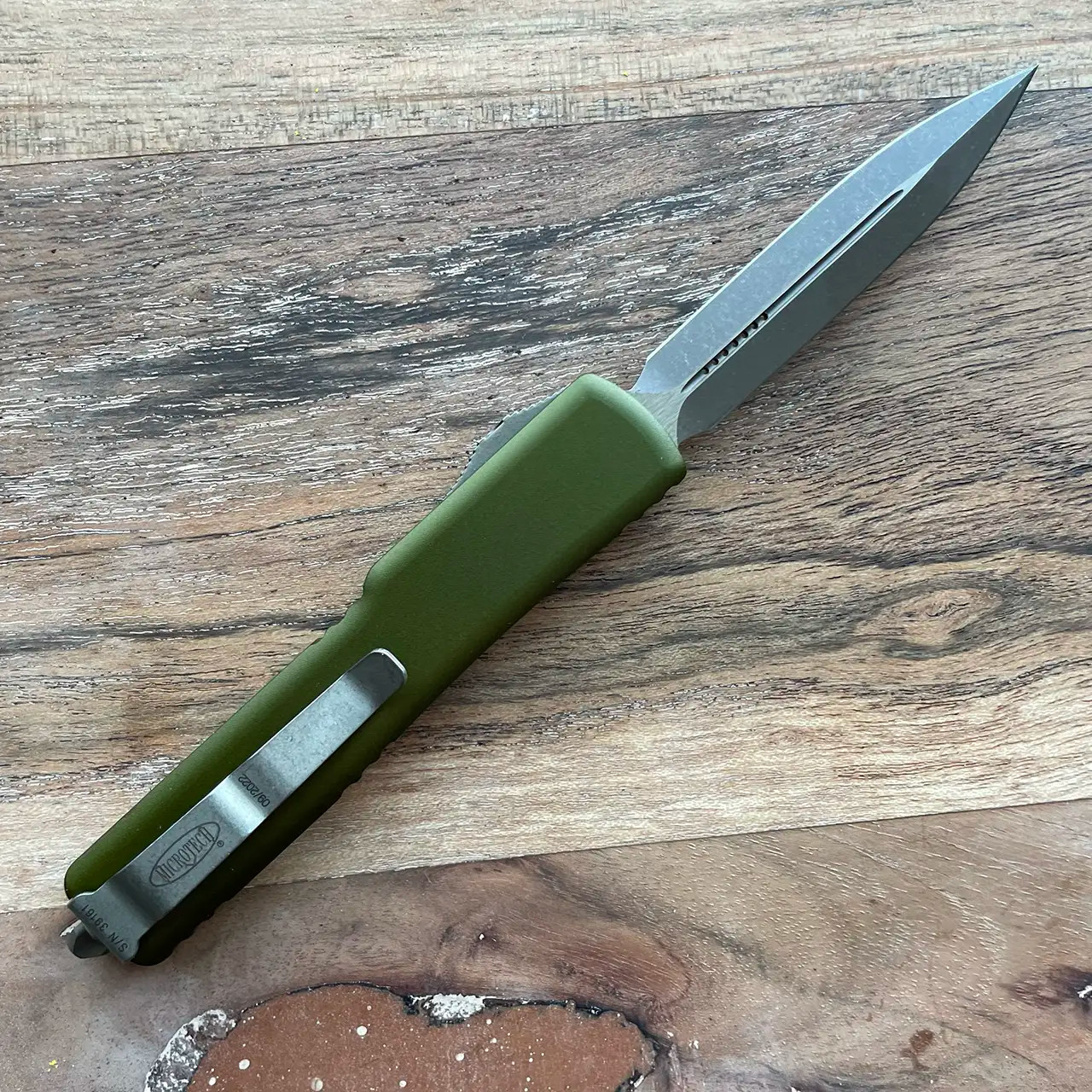 Microtech UTX-70 D/E OD Green Bronze Apocalyptic Standard 147