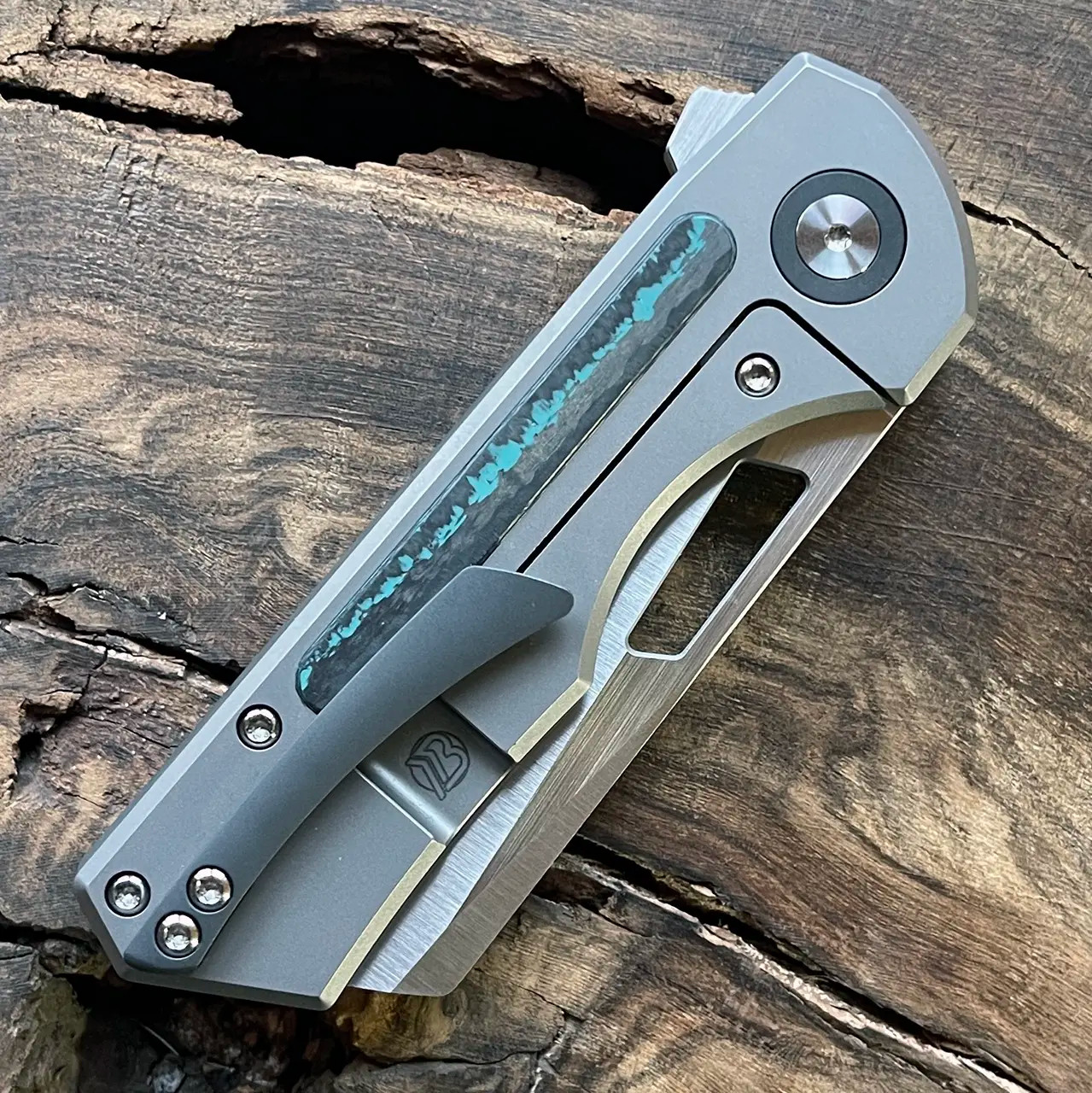 Brian Brown Yeager-M Frame Lock Flipper Titanium Handle w