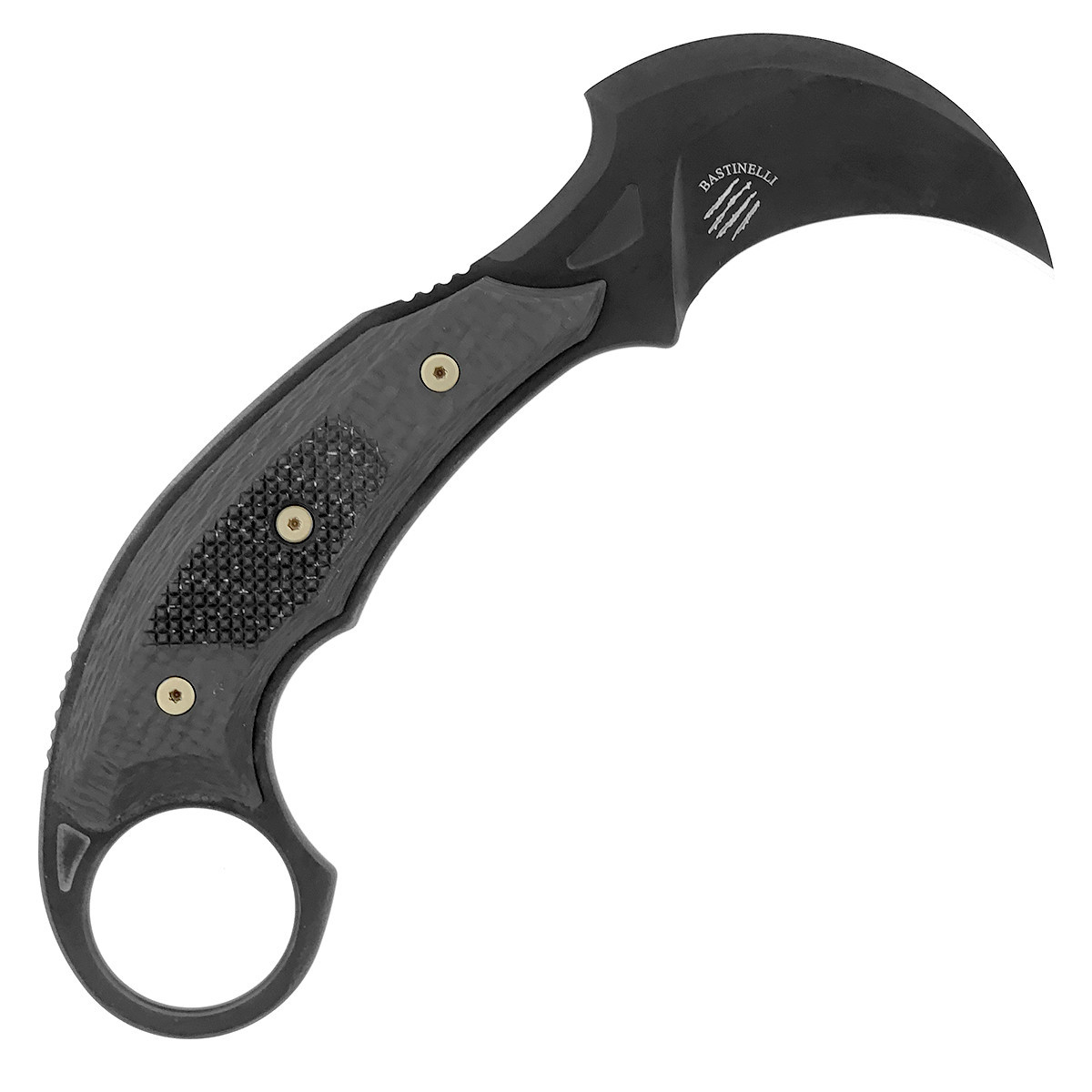 Microtech Bastinelli Iconic Karambit Fixed Blade Carbon Fiber